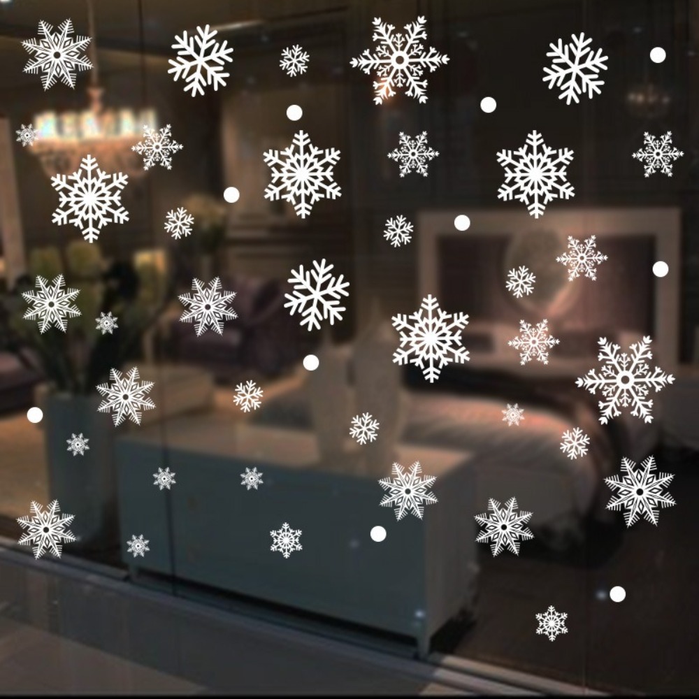 Snowflake Window Decal - 30 stks PVC Kerst Sneeuwvlokken Sticker