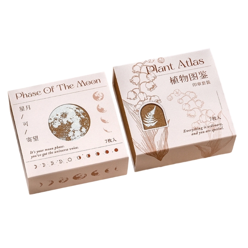 Gift Box Wrap Set - Block Seal Set 7-delig Boxed Paper