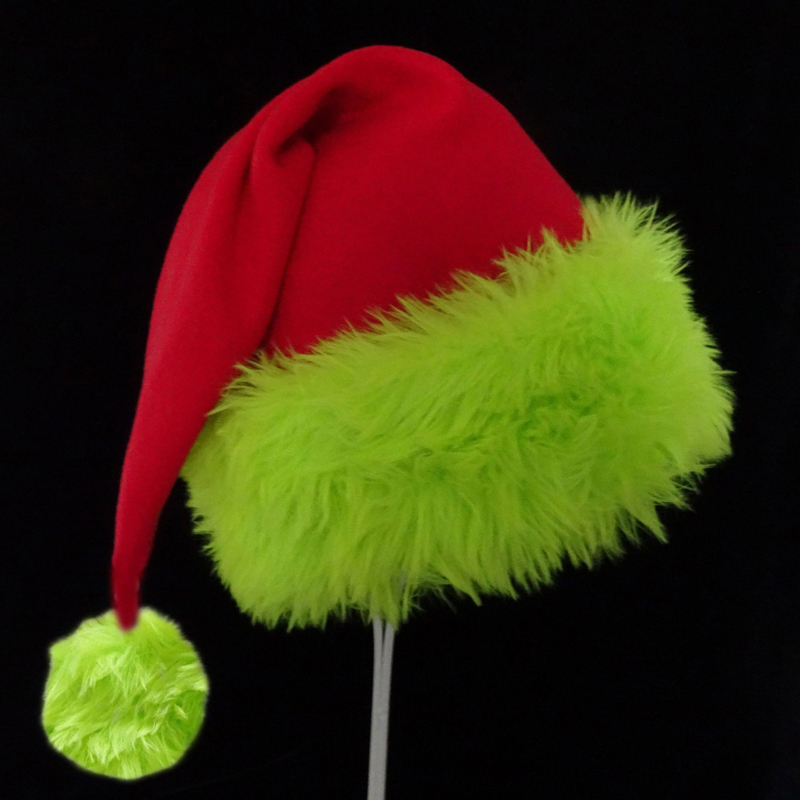 Santa Hat Plush - 1 stuk, Kerstmuts Kerstmuts Unisex harige