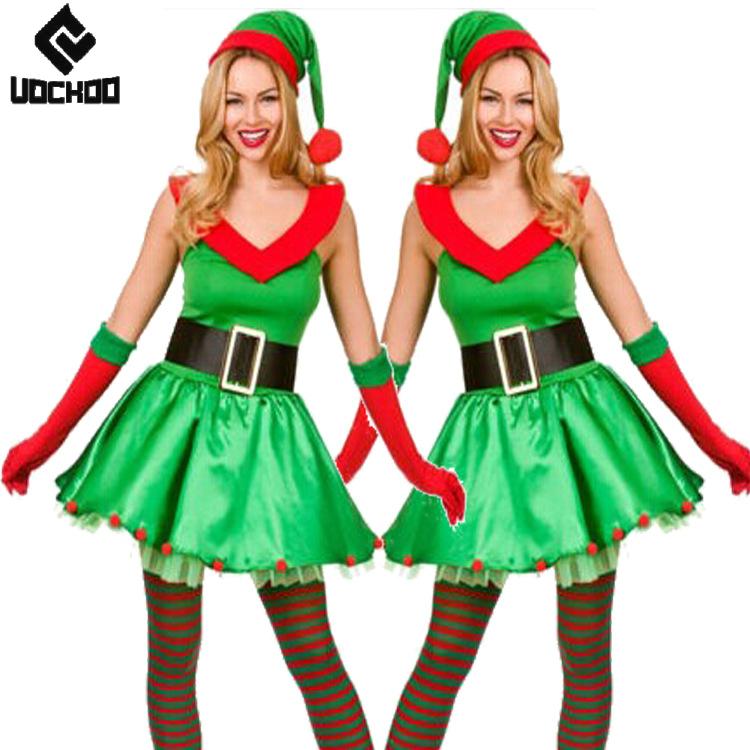 Elf Costume Christmas - Grappige Elf Jurk Pak Kerstboom Cosplay