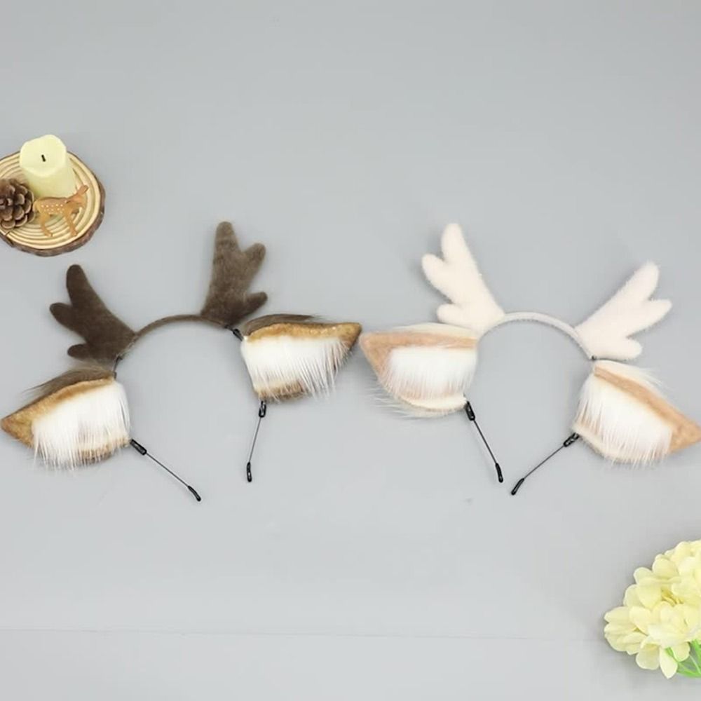 Reindeer Antlers Headband - Hertenoren Rendiergewei Hoofdband Feesthoofddeksel Leuke kersthoofdbanden
