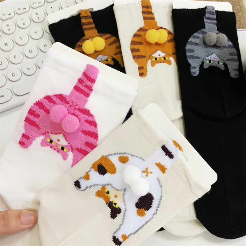 Christmas Stocking Hanging - Paar Cat Egg Sokken 3D Grappig