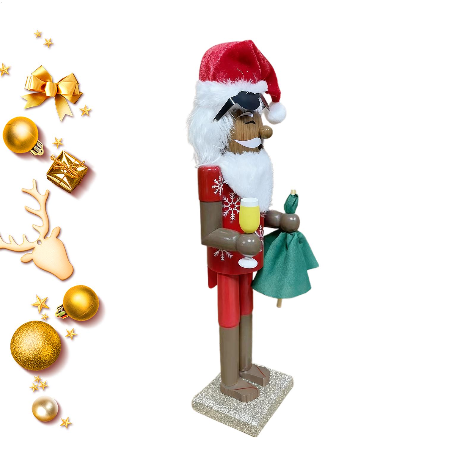 Nutcracker Figurine - Notenkraker Decor Kerst Afrikaanse Kerstman Traditionele