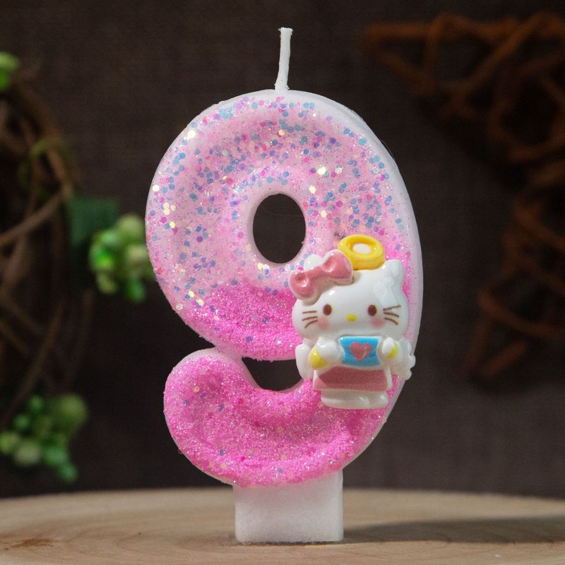 Holiday Candle Set - Hello Kitty 0-9 Nummer Verjaardagskaarsen Roze