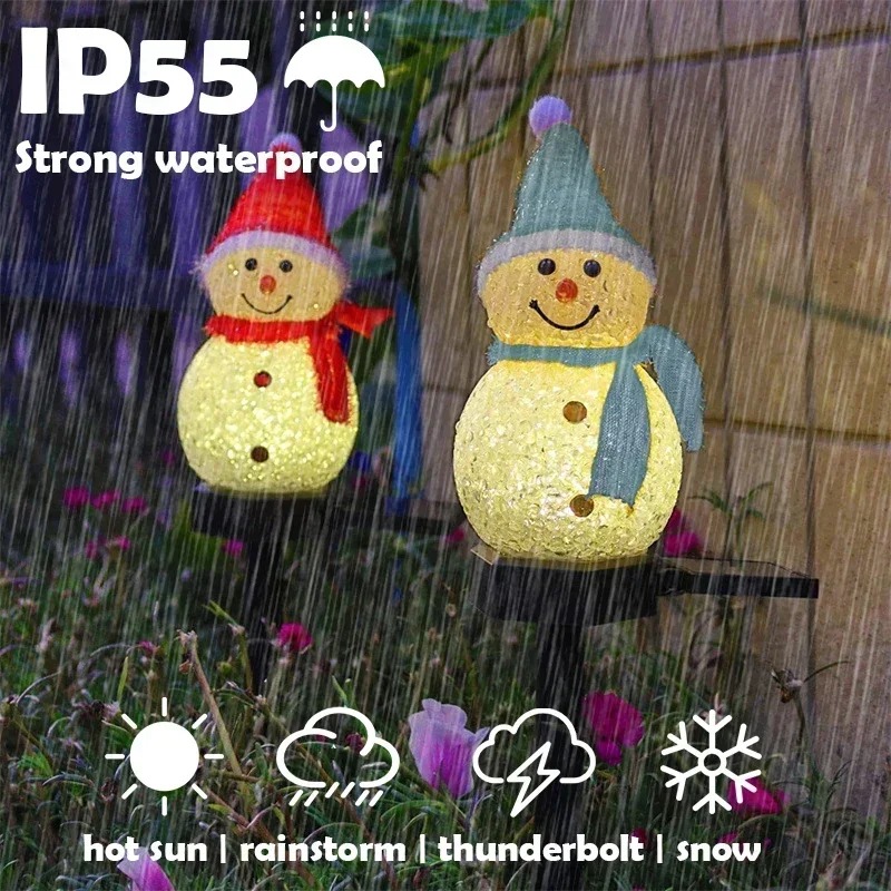 Christmas Lights Outdoor - Kerstsneeuwman Solar Garden Light LED Waterdichte