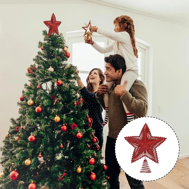 25 cm Rode Glitter Kerstboom T - Star Tree Topper recensie en prijs