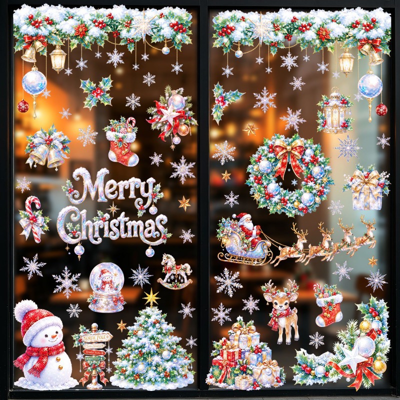 9 vellen kerststatische raamst - Snowflake Window Decal recensie en prijs
