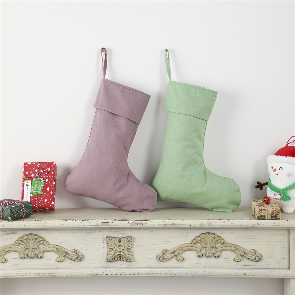 Linnen Kerstsok Kerstmis Natuu - Christmas Stocking Hanging recensie en prijs