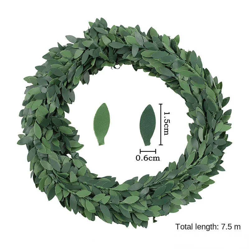 7 meter ijzerdraad groen blad  - Christmas Wreath Fake recensie en prijs