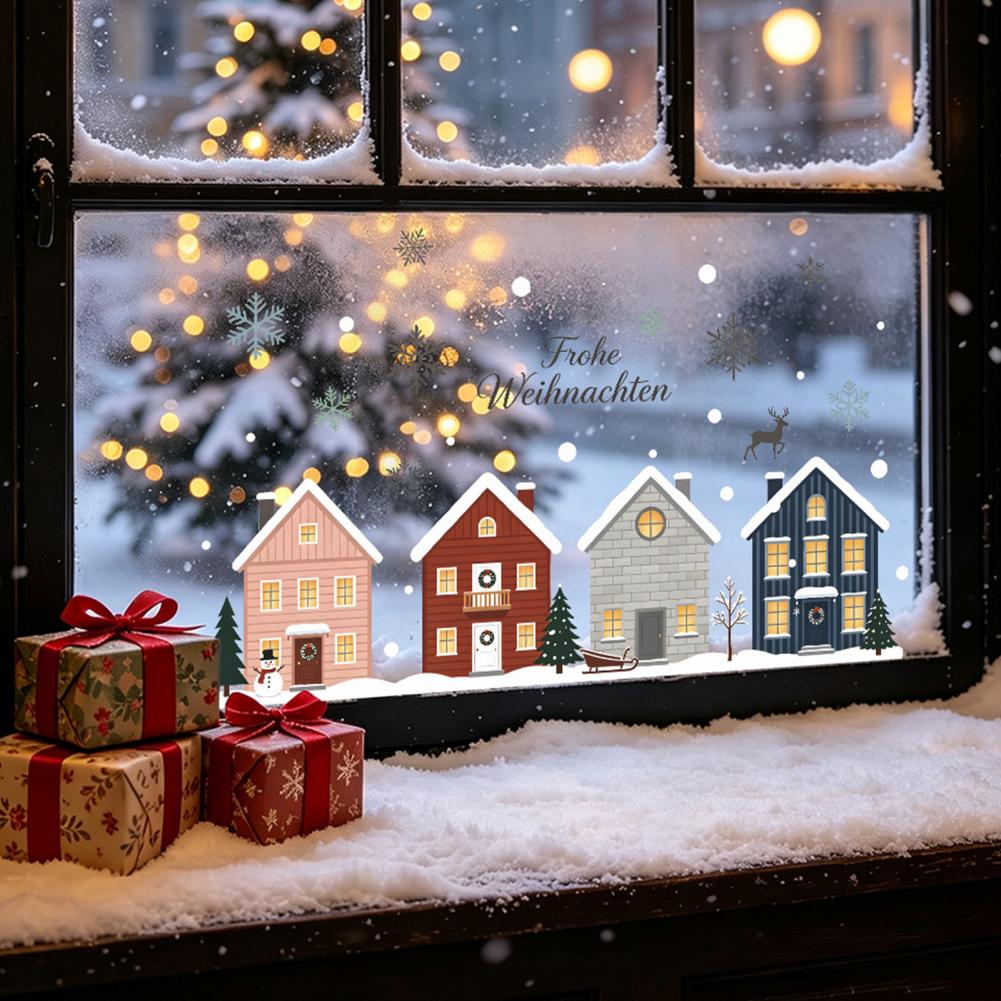 Elk Fir Tree Stickers 2 stuks  - Snowflake Window Decal recensie en prijs