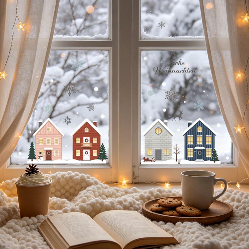Elk Fir Tree Stickers 2 stuks  - Snowflake Window Decal recensie en prijs