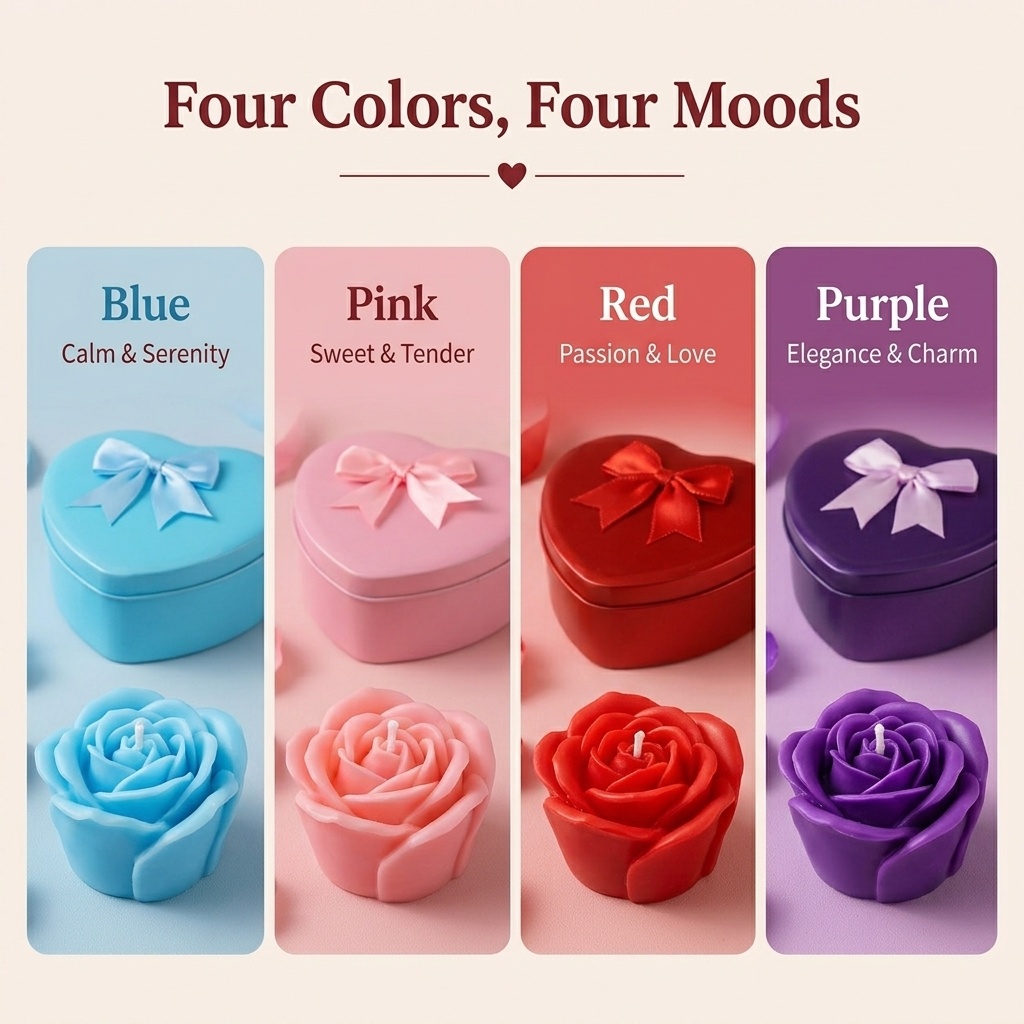 6-delige set roosvormige sojaw - Holiday Candle Set recensie en prijs