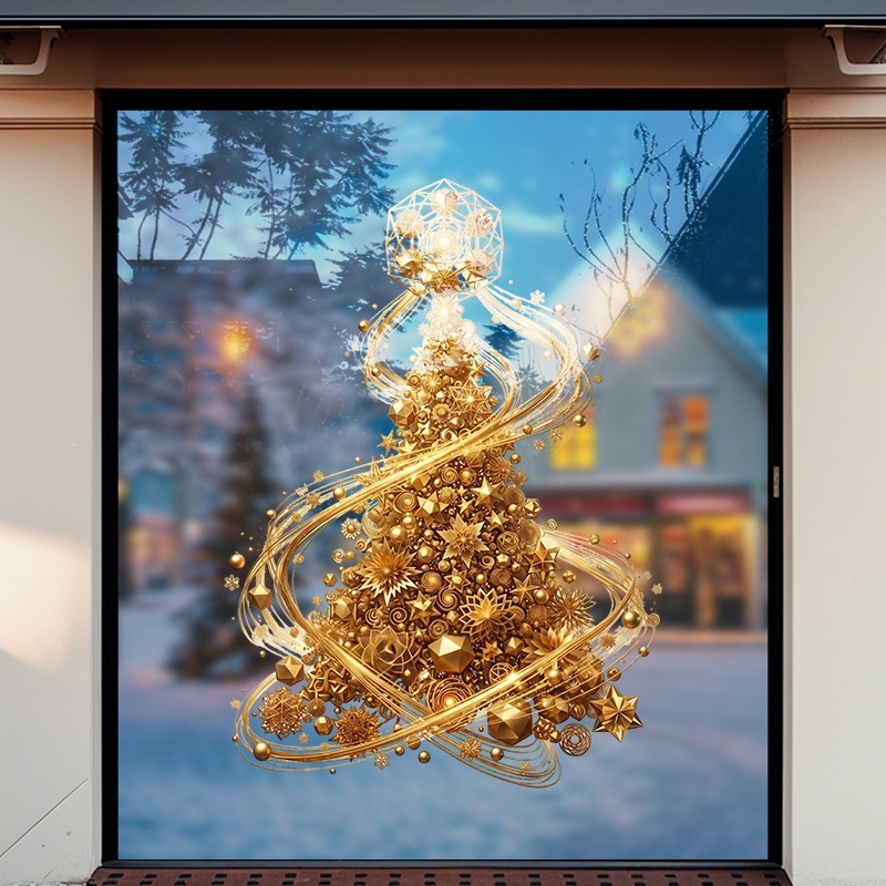 Gouden Kerstboom Raamsticker E - Snowflake Window Decal recensie en prijs