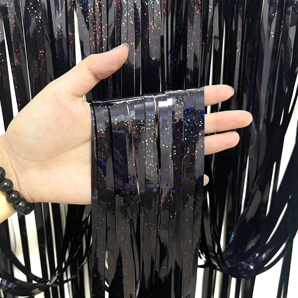 Blauwe 2M*1M Laser Tinsel Foli - Tinsel Garland Decoration recensie en prijs