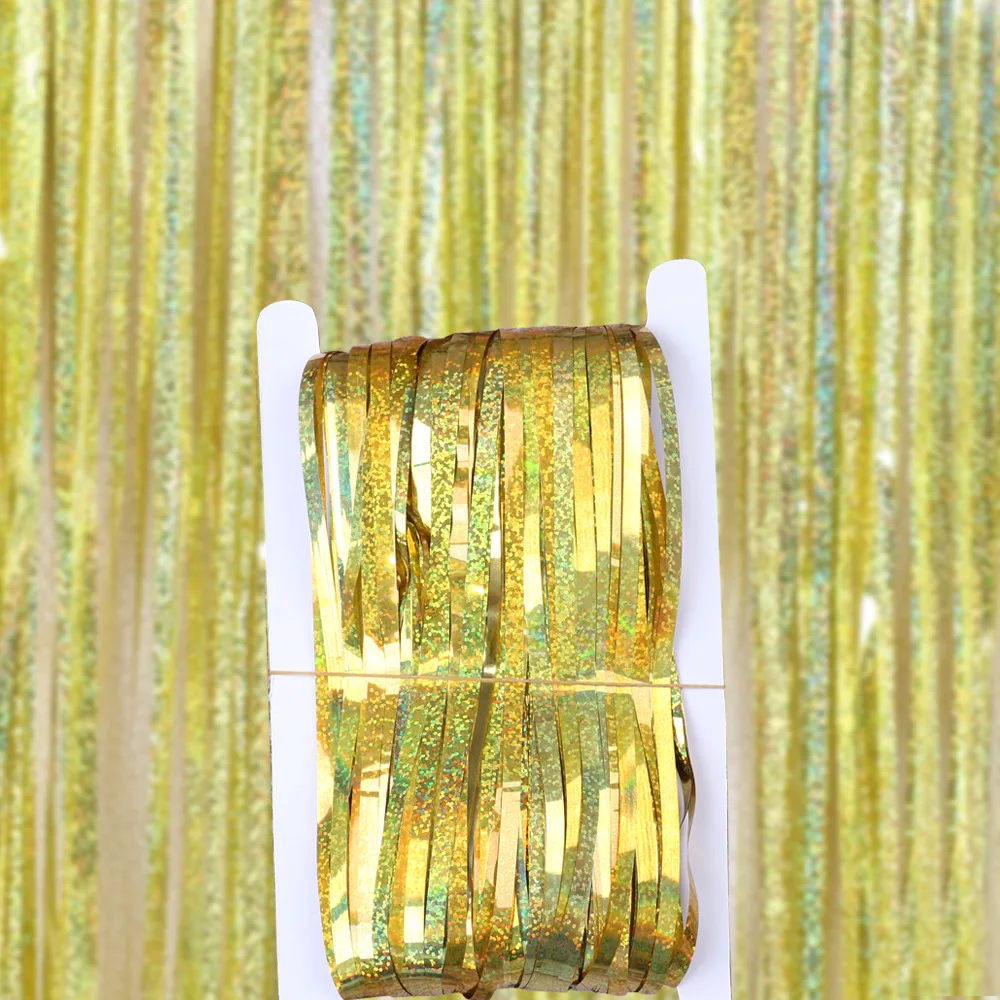 Blauwe 2M*1M Laser Tinsel Foli - Tinsel Garland Decoration recensie en prijs