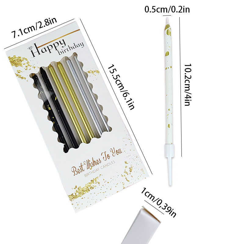 6 Stuks Kaarsen Happy Birthday - Holiday Candle Set recensie en prijs