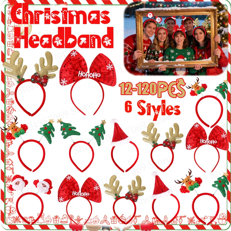 12-120 Stuks Kerst Hoofdband C - Reindeer Antlers Headband recensie en prijs
