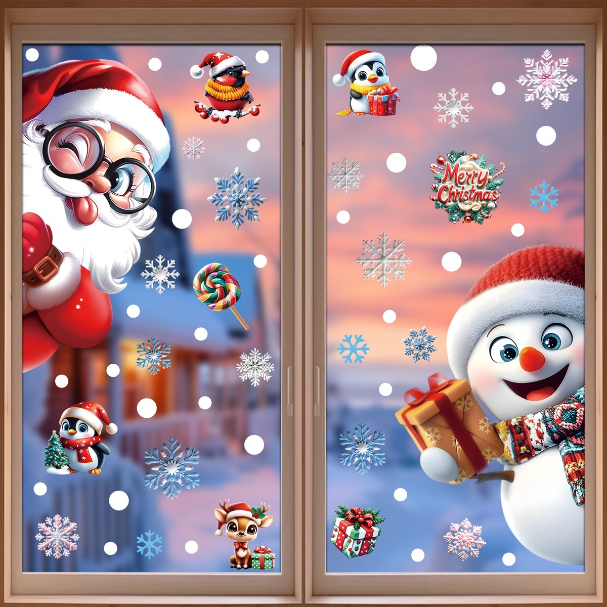 Kerst raamstickers Gingerbread - Snowflake Window Decal recensie en prijs