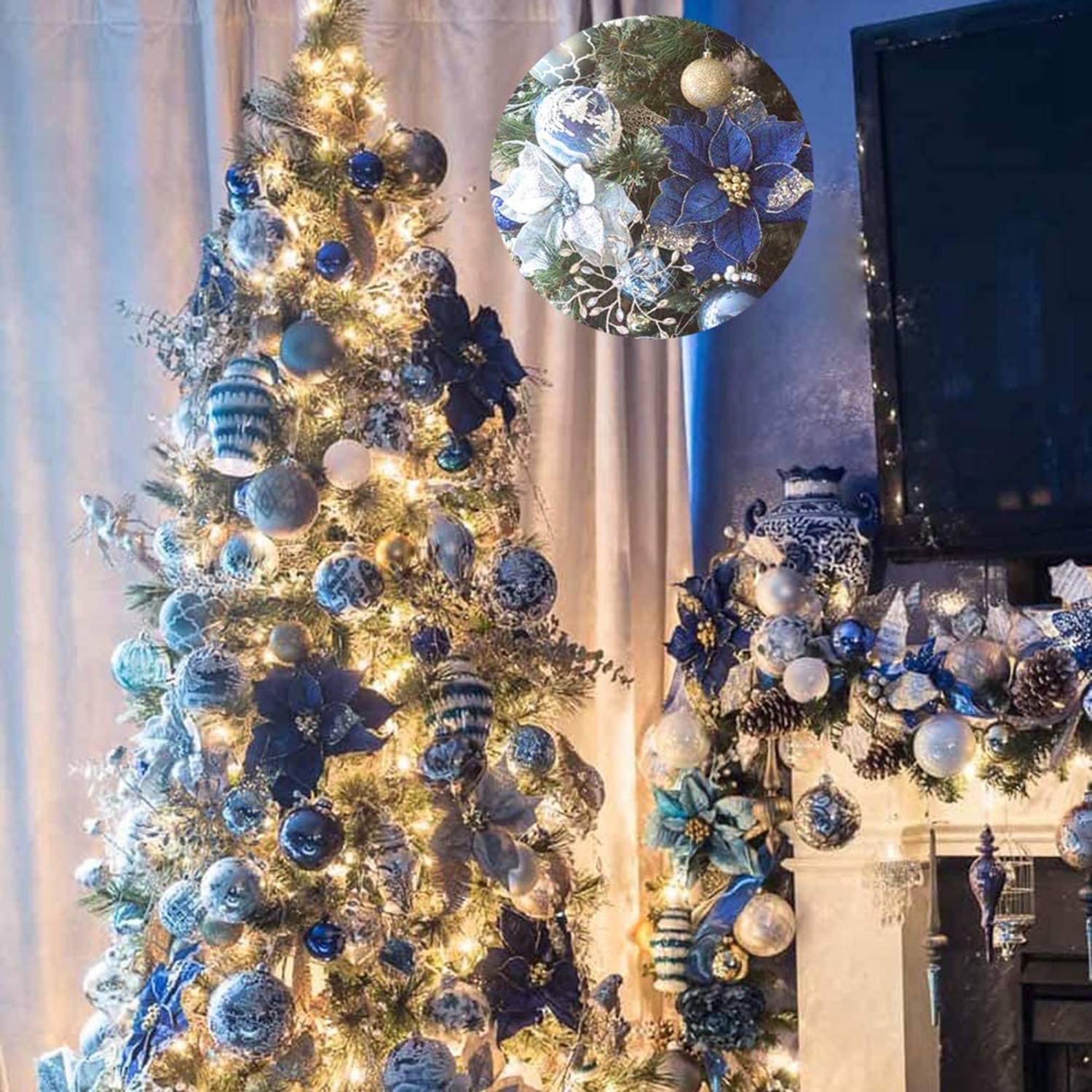 Kerst Glitter 20 Stuks Kerstbo - Christmas Wreath Fake recensie en prijs