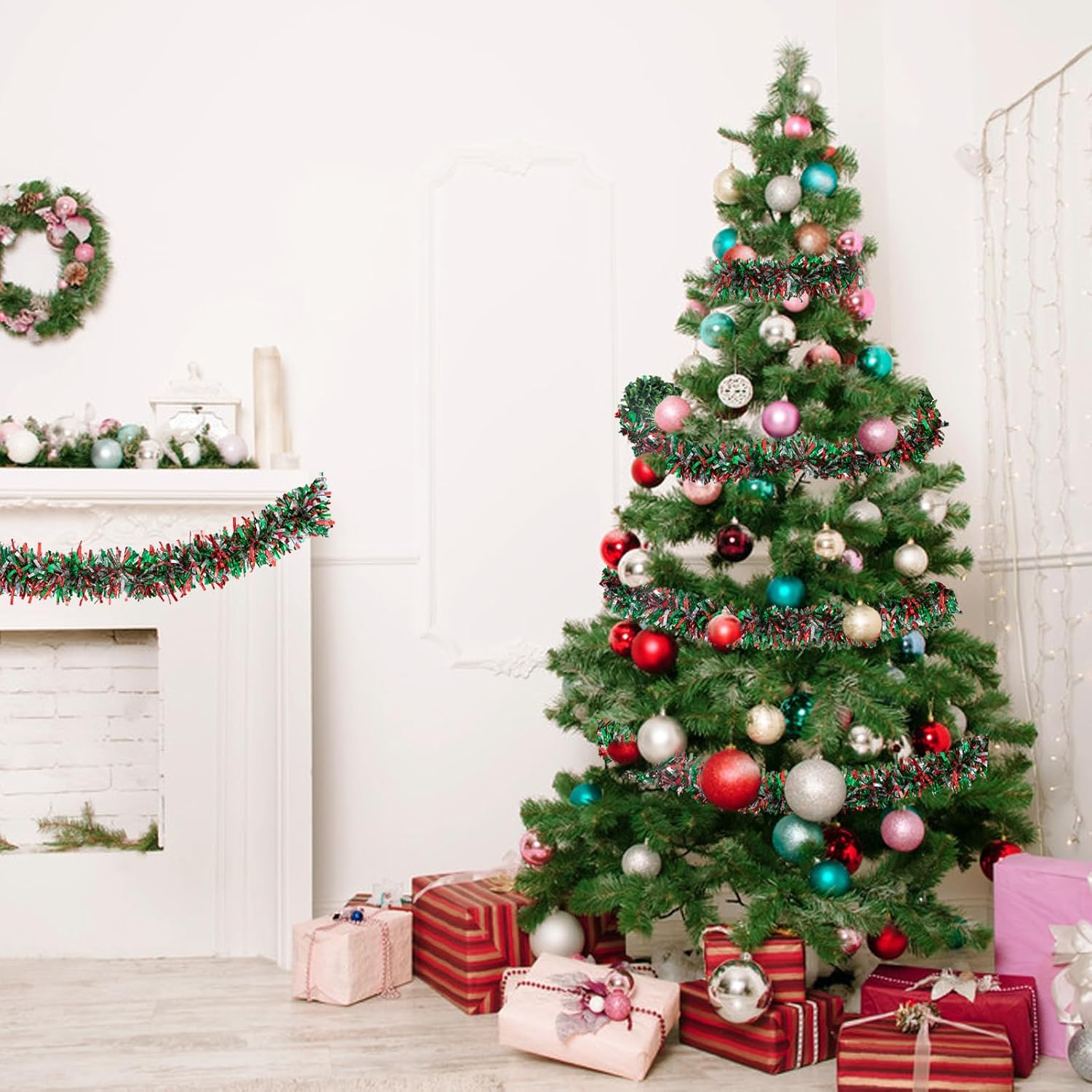 2M Kersttinsel Garland Iridesc - Tinsel Garland Decoration recensie en prijs