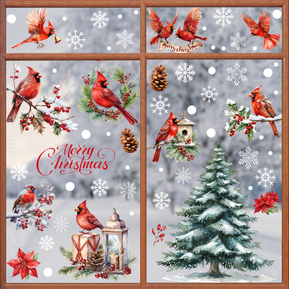 9 stks Kerst Raamstickers Kard - Snowflake Window Decal recensie en prijs
