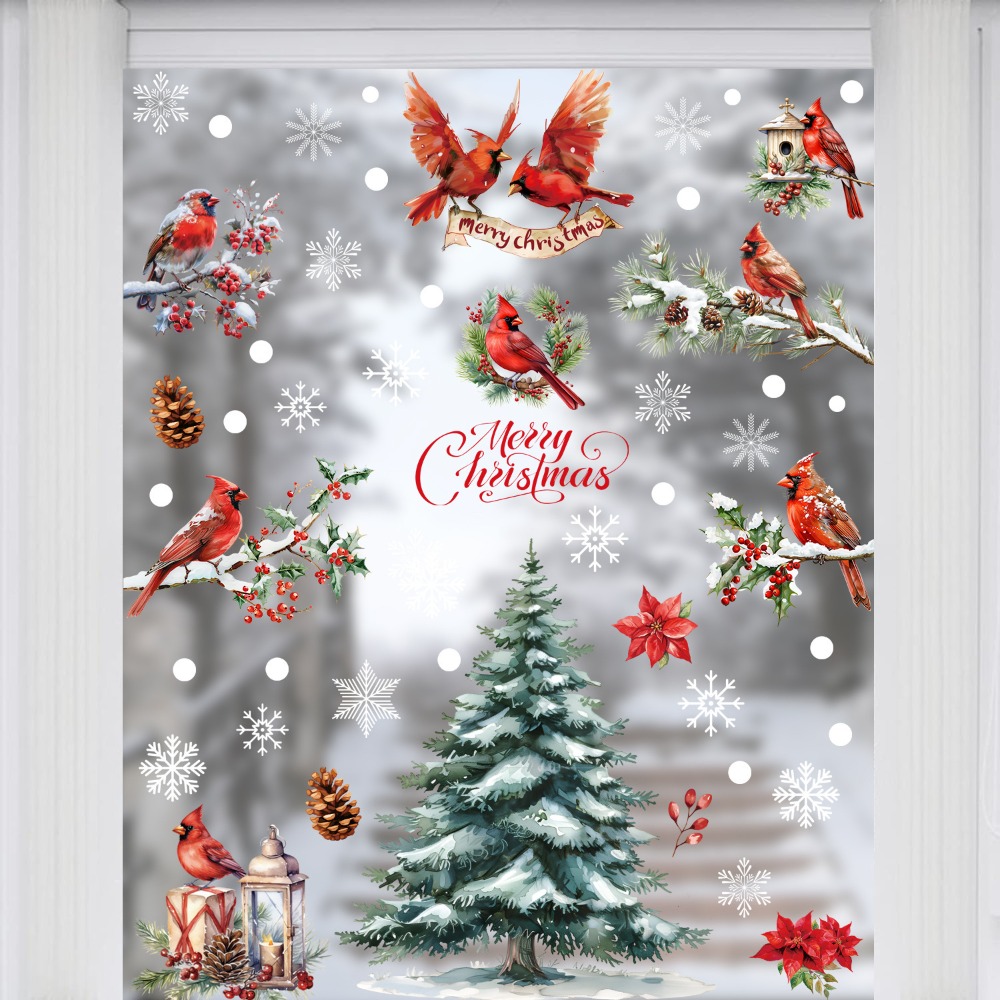 9 stks Kerst Raamstickers Kard - Snowflake Window Decal recensie en prijs