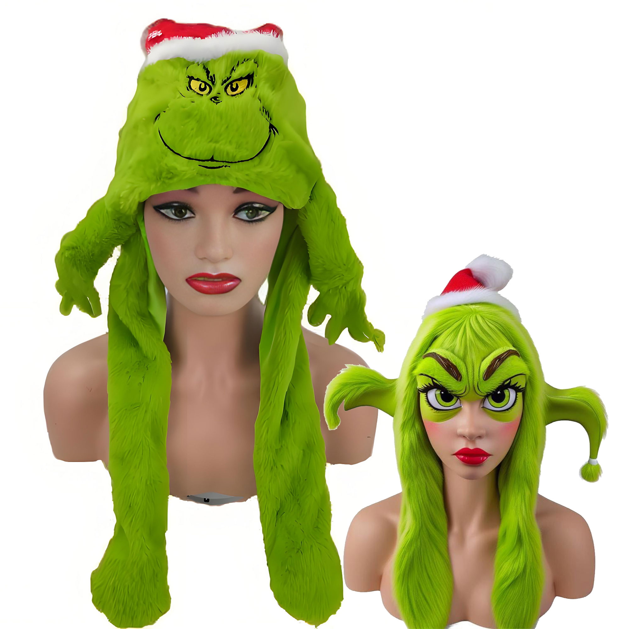 Pluche Grincese Hoed Cap Sjaal - Santa Hat Plush recensie en prijs