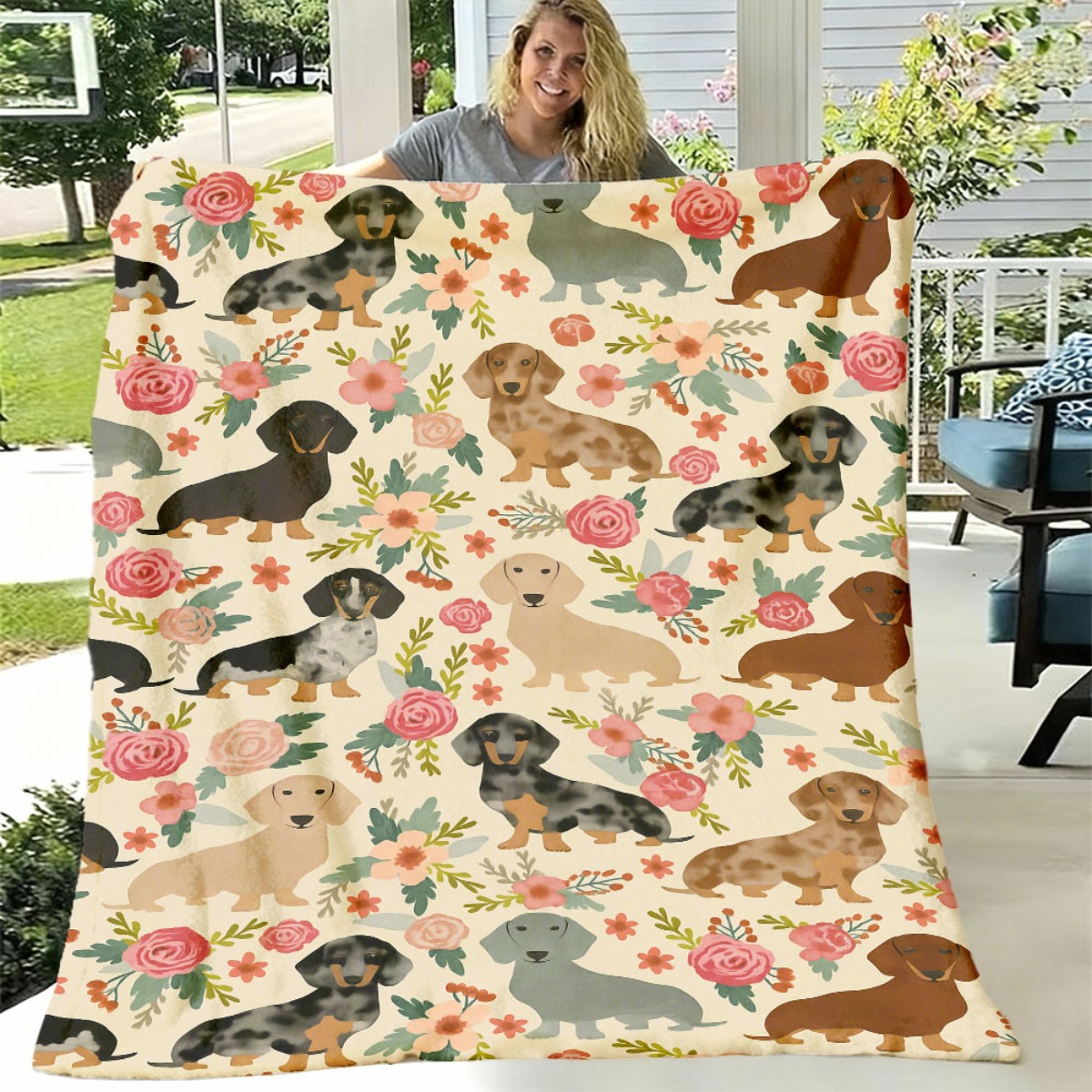 Leuke Kerst Teckel Hondendeken - Christmas Throw Blanket recensie en prijs