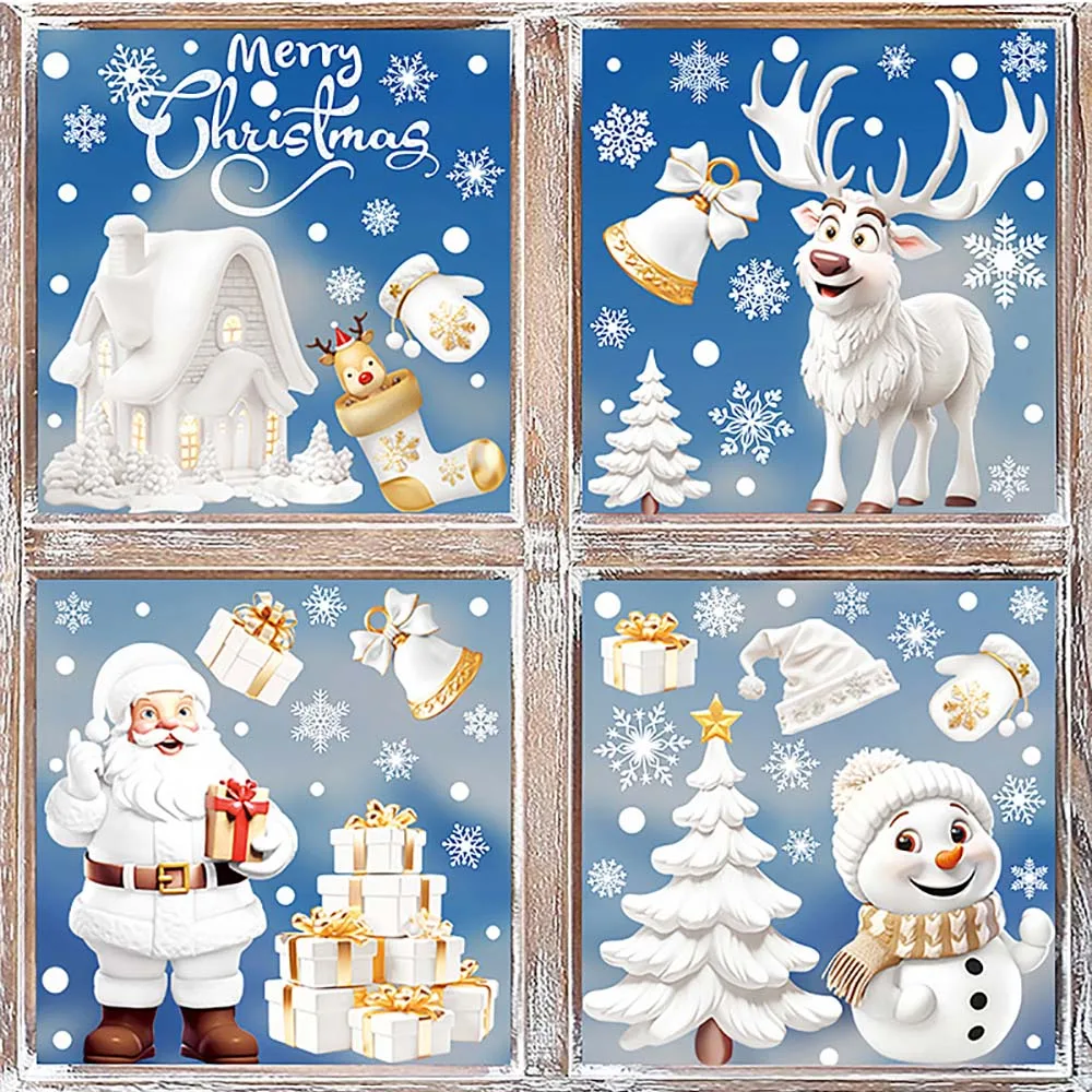9 stks/set Kerst Raamstickers  - Snowflake Window Decal recensie en prijs