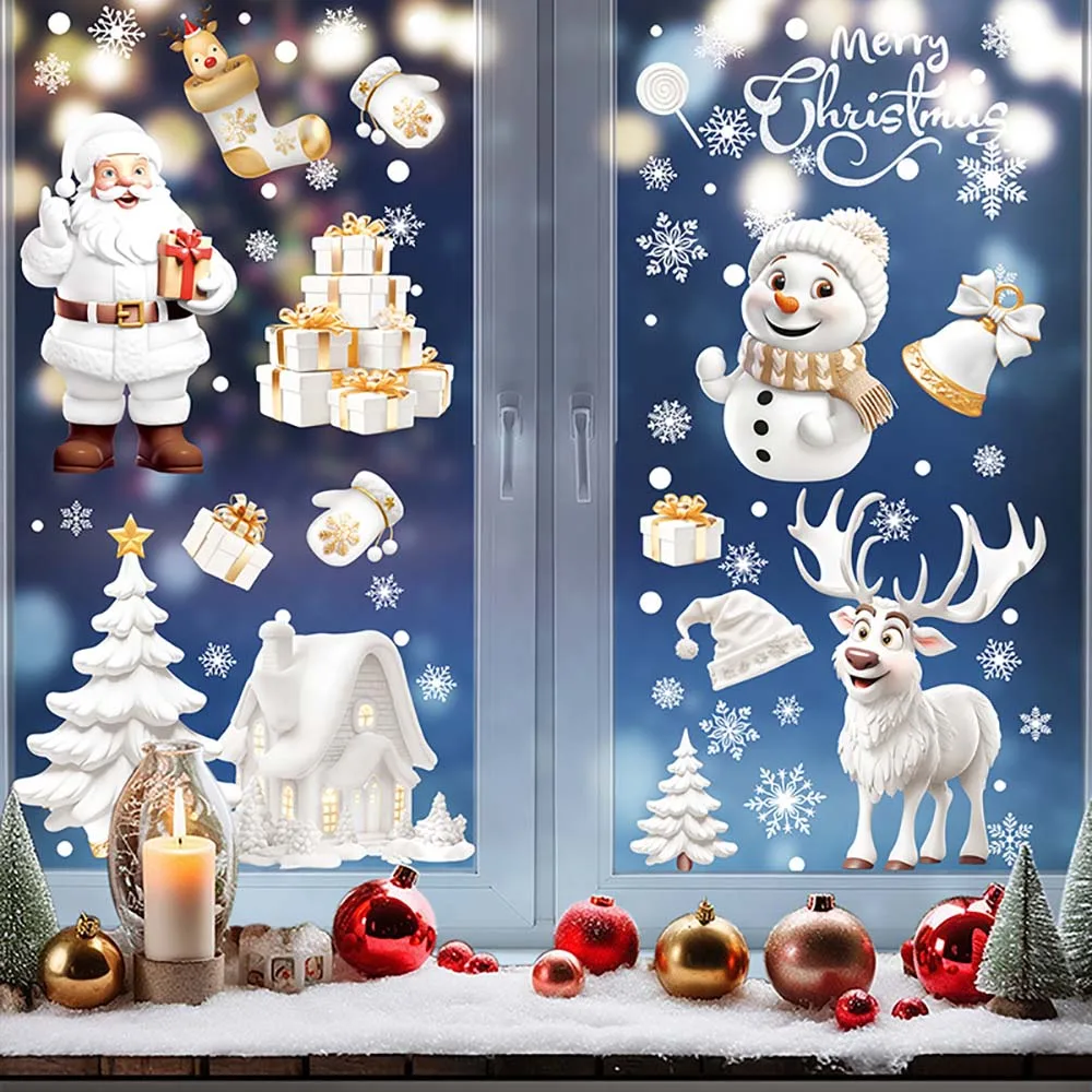 9 stks/set Kerst Raamstickers  - Snowflake Window Decal recensie en prijs