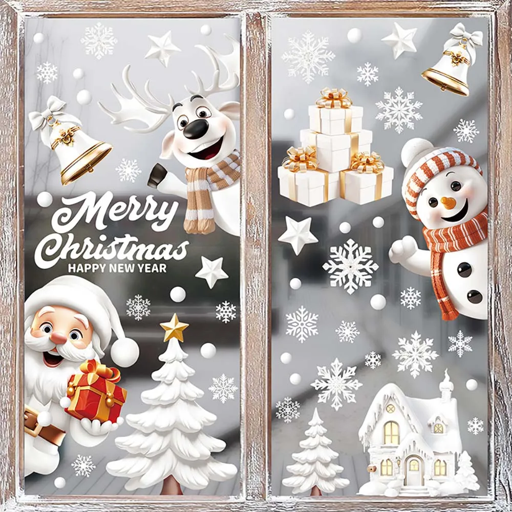 9 stks/set Kerst Raamstickers  - Snowflake Window Decal recensie en prijs